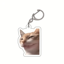 Gantungan Kunci Akrilik Kucing Ekspresi Lucu, Gantungan Kunci Wajah Kucing Menggemaskan, Gantungan Kunci Liontin Hewan Kartun, Cocok untuk Dekorasi Tas Ransel, Hadiah Kreatif untuk Pecinta Kucing - 5 cm - View 8