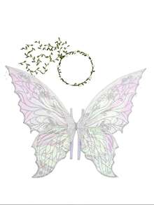 1pc Gold Foil Butterfly Fairy Wings COS Dress Up Festival Party Costume Ball Performance Props Halloween - Multicolor - View 19