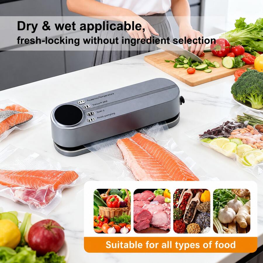 1pc Multifunctional Automatic Food Sealer, Portable Wireless Vacuum ...