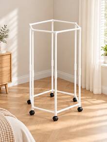 Square/Hexagonal Rotating Clothes Drying Rack, Rolling Clothes Rack With Load-Bearing Wheels, Space-Saving, Sturdy Metal Floor-Standing Multi-Bar Clothes Rack, Suitable For Bedroom, Dormitory And Balcony; Floor-Standing Rotating Clothes Drying Rack, Suitable For Room, Bedroom, Living Room - Multicolor - View 17