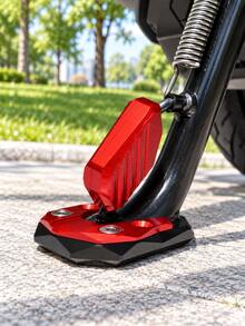 Motorcycle Side Stand Extension Pad, CNC Aluminum Alloy Kickstand Base, Wide Contact Surface Anti-Slip Foot Pad, Scooter Parking Support Accessory, Motorcycle Kickstand Base Protector, Outdoor Riding Accessory - A - View 14