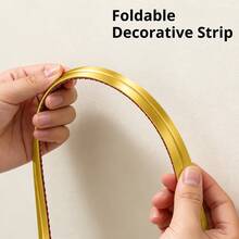 1 Roll 0.78/1.18/1.57 Inch Self-Adhesive PVC Decorative Strip, Peel And Stick Self-Adhesive Decorative Trim, Flexible PVC Multi-Purpose Molding Strip, For Gap Coverage, Indoor/Outdoor Wall Corner Protection, Splash-Proof Tile Edge Trim - A - View 5