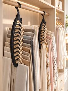 Multi-Slot Travel Folding Clothes Hanger Storage Rack, Multi-Function ...