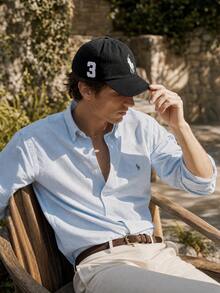 Polo Ralph Lauren Unisex Baseball Cap With Embroidered Pony Logo - Black 323980965001-oS - View 2