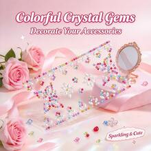 1pc Rhinestone Sticker, Gemstone Sticker, Self-Adhesive Jewelry Sticker, Shiny Craft Rhinestone Sticker, Eye Makeup Decoration, Eyes, Nails, Acrylic Rhinestone Sticker Multiple Styles - Multicolor - View 13