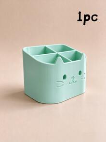 Cute Hollow Cat Multi-Compartment Desktop Organizer, Large Capacity Multi-Section Stationery Storage Holder For Student Desk And Office, Pen Holder For Markers, Stapler, Paper Clips And Small Items Organizer Box - Multicolor - View 11