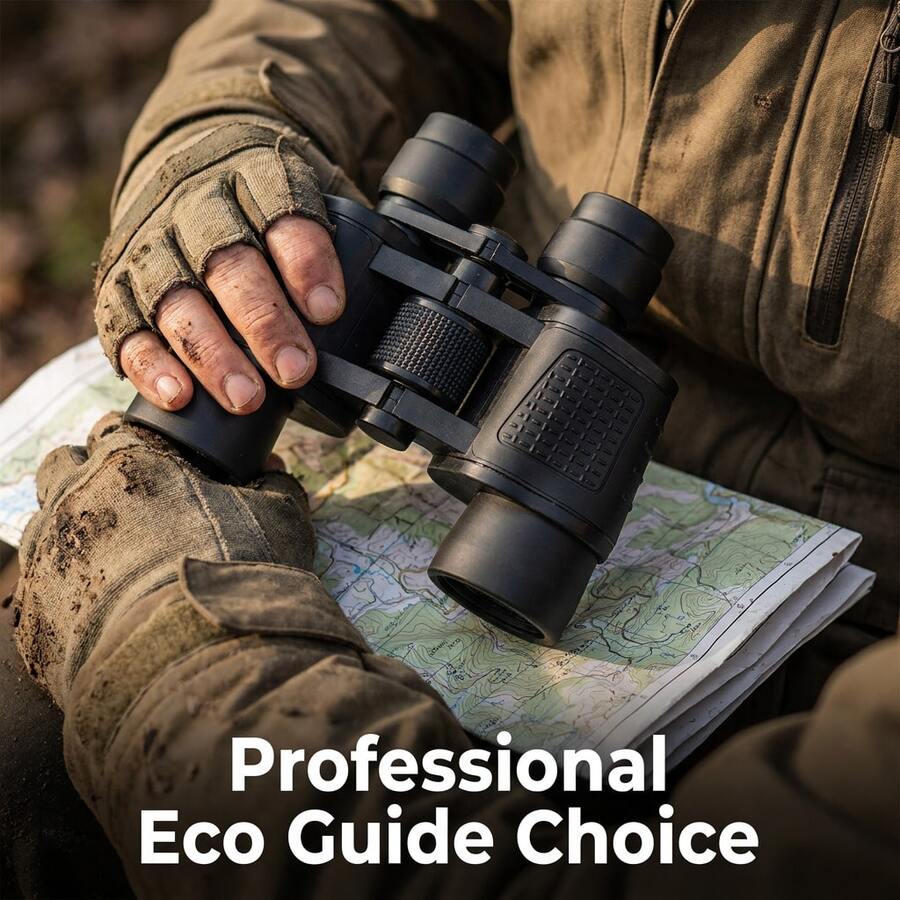High Magnification HD Adult Binoculars, Black Non-Slip Rubber Shell, 28mm Large Eyepiece, Waterproof Multi-Layer Coated Lens, Outdoor Hiking Bird Watching, Concert Viewing Portable Observation Equipment, Winter Outdoor Camping Supplies, Essential Camping Gear