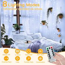USB供電聖誕仙女燈,3/2/1米室內裝飾燈,8種模式LED室內串燈,附定時遙控器,適用於聖誕節、房間、臥室、派對、婚禮、門廊裝飾 - 白光 - 查看 7