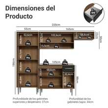 Cocina Integral Completa Modular Madesa Deli 220cm 03 - Negro - Ver 3
