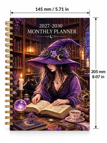 2027–2030 4-Year Monthly Planner Notebook, Monthly Calendar Schedule ...