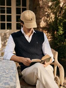 Polo Ralph Lauren 中性棒球帽，刺繡馬標 Logo 211912843020-OS - 米色 211912843020-OS - 查看 1