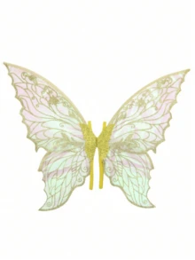1pc Gold Foil Butterfly Fairy Wings, Suitable For Cosplay, Festival Parties, Ball Performances, An Ideal Halloween Gift - Multicolor - View 8