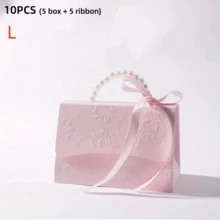 10PCS Letter-Pressed Flower-Shaped Candy Box, Mini Packaging Bag, Paper Box. Suitable For Gift Sets, Small Gift Bags, Wedding Return Gifts, And Party Decorations. - Multicolor - View 13