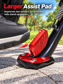 Motorcycle Side Stand Extension Pad, CNC Aluminum Alloy Kickstand Base, Wide Contact Surface Anti-Slip Foot Pad, Scooter Parking Support Accessory, Motorcycle Kickstand Base Protector, Outdoor Riding Accessory - A - View 7