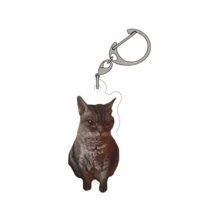 Gantungan Kunci Kucing Gantungan Kunci Emotikon Kucing Lucu Gantungan Kunci Dua Kucing Mengobrol Liontin Kawaii Gantungan Kunci Seru Musim Kembali ke Sekolah - 5 cm - View 5