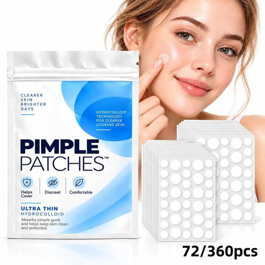 Hydrocolloid Pimple Patch Provide All-Day Waterproof And Breathable Care. With A Circular Design, They Offer A Comfortable Fit And Easily Conceal Blemishes. Suitable For All Skin Types And Occasions - Round - View 1