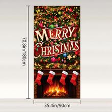 One Two-Dimensional Flat Banner, Merry Christmas, Suitable For Family Party Events, Weddings, Christmas, Indoor/Outdoor Decoration, Good For Door Pendants. Various Sizes And Styles Are Available For Selection. - 4 - View 3