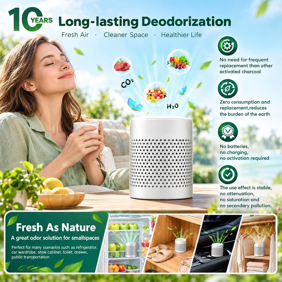 Hollow Stainless Steel Odor Absorber Container, Refrigerator Deodorizer Box, Home Cabinet Shoe Cabinet Wardrobe Air Purifying Storage Canister - View 1