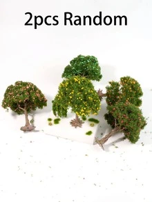 1/2pcs Plastic Simulation Apple & Orange Fruit Tree Model With Base, 10cm Desktop Decorative Ornament. Artificial Miniature Fake Tree For Micro‑Landscape Scene Building. Great DIY Decor For Terrarium, Fairy Garden, Dollhouse. - / - View 6