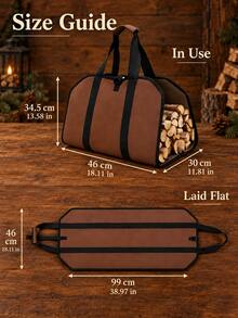 1pc Large Capacity Outdoor Firewood Carrying Bag, Wood Log Storage Bag, Portable Outdoor Camping Multi-Function Logging Bag - A - View 9