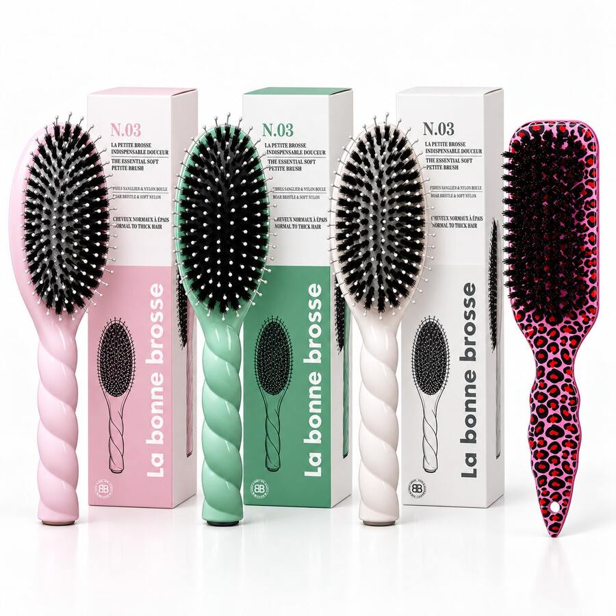 2pcs Hair Comb Set, Includes Round Head Air Cushion Massage Comb With ...