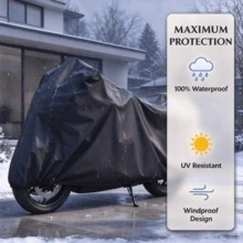 Outdoor Motorcycle Cover, Protective Motorcycle Cover Anti-Rain Anti-Scratch Wear-Resistant, Waterproof Rainproof Sun-Proof, All-Season Universal Dust-Proof Sun-Proof Frost-Snow-Proof, All-Model Compatible, Motorcycle Dust-Proof Sun-Proof Cover, Upgraded Waterproof Fabric, Non-Seeping Non-Aging, Multi-Use Protection For Your Vehicle - 1 Gray - View 9