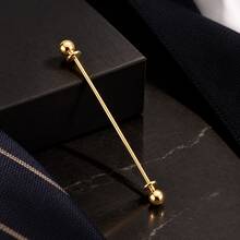 Multi-Piece Suit Round Collar Gold & Silver Pins, Formal Shirt Accessories, Tie, Men's Suit Accessories - Yellow Gold - View 3