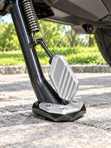 Motorcycle Side Stand Extension Pad, CNC Aluminum Alloy Kickstand Base, Wide Contact Surface Anti-Slip Foot Pad, Scooter Parking Support Accessory, Motorcycle Kickstand Base Protector, Outdoor Riding Accessory - A - View 17