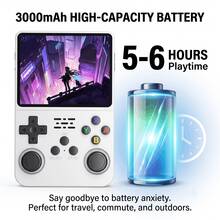 R36S Retro Handheld Game Console 128G Large Memory, USB Charging, Large Capacity Battery, Linux System Smooth Operation, Silky Touch, Portable, Supports Multiple Language Options, Birthday Gift, Holiday Gift, Father's Day Gift, Christmas Gift - View 7