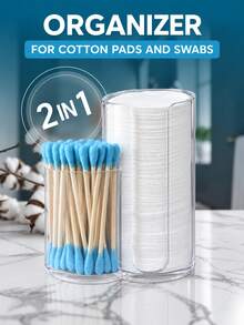 1pc Qtip Holder,Q Tip Holder For Bathroom,Cotton Swab Round Holder Dispenser - View 2
