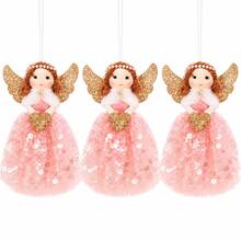 2pcs Christmas Angel Hanging Ornaments, Glitter Fairy Dolls With Wings, 16cm Nordic Style Christmas Tree Decorations, Suitable For Christmas Tree, Home, Window, Fireplace And Holiday Party Decor - Multicolor - View 16