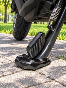 Motorcycle Side Stand Extension Pad, CNC Aluminum Alloy Kickstand Base, Wide Contact Surface Anti-Slip Foot Pad, Scooter Parking Support Accessory, Motorcycle Kickstand Base Protector, Outdoor Riding Accessory - A - View 4