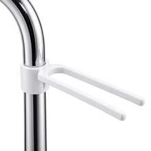 Faucet Clamp Double Bar Dish Cloth Rack, White Kitchen Sink Towel Draining Storage Rack, No Drilling Installation - View 10