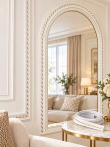 1pc Self-Adhesive Peel And Stick Decorative Trim Line, Flexible Wall Decor Strip, 3D Embossed Decorative Line, Suitable For Tile, Wood Wall Panel, Photo Frame Border, Tassel Edge, Ceiling Wallpaper Decoration Line - 1pc - View 4