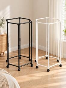 Square/Hexagonal Rotating Clothes Drying Rack, Rolling Clothes Rack With Load-Bearing Wheels, Space-Saving, Sturdy Metal Floor-Standing Multi-Bar Clothes Rack, Suitable For Bedroom, Dormitory And Balcony; Floor-Standing Rotating Clothes Drying Rack, Suitable For Room, Bedroom, Living Room - Multicolor - View 7