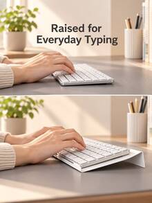 Stand Keyboard Akrilik dengan Kemiringan 15 Derajat dan Sandaran Pergelangan Tangan, Desain Transparan Minimalis, Rak Ekstensi Meja Keyboard, Peninggi Meja Stabil untuk Pengetik, Karyawan, Kantor Rumah, Pekerjaan Mengetik, Braket Tinggi yang Dapat Diatur, Kembali ke Sekolah - MultiWarna - View 6