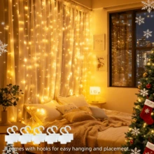 USB Powered Christmas Fairy Lights, 3/2/1m Indoor Decorative Lights, 8 Modes LED Indoor String Lights With Timer Remote Control, Suitable For Christmas, Room, Bedroom, Party, Wedding, Porch Decoration - Warm white light - View 4