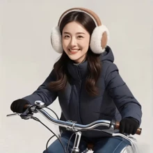 1pc Stylish Classic Warm Earmuffs-Soft Material, Windproof And Cold-Resistant, Suitable For Winter Outdoor Activities, Luxurious Warm Accessory, Fashionable Women's Earmuffs, Classic Design,Comfortable To Wear, Stylish And Practical Winter Accessory - Multicolor - View 5