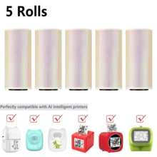 Color-Revealing Transparent Adhesive Stickers Clear Mini Printer Refill Paper For Christmas DIY Gifts, Halloween Journals, Photo Printing, Study Notes, Inventory Recording, Compatible Refill Tape Only - View 35