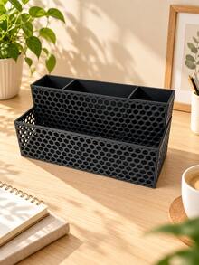 Desktop Storage Organizer Featuring A Honeycomb Cutout Design; A Tiered, Multi-Compartment Rack For Office Stationery And Student Desk Clutter An Innovative "Back-To-School" Gift Suitable For Office Desks And Study Tables,Holiday - Multicolor - View 14