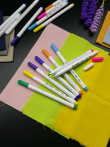 Air-Erasable Marker, 8 Colors Available, Auto-Fading, No Residue On Fabric, Suitable For Clothing Pattern Making, Embroidery, Patchwork, Christmas Decorations And Other Crafting Scenarios - Air-disappearing Pen - View 5