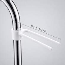 Faucet Clamp Double Bar Dish Cloth Rack, White Kitchen Sink Towel Draining Storage Rack, No Drilling Installation - View 2
