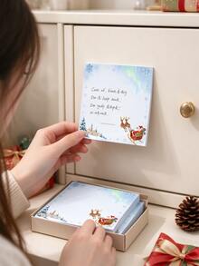 4 Packs Of Christmas-Themed Self-Adhesive Sticky Notes, Featuring Santa Claus And Christmas Tree Patterns, Perfect For Recording Memos And Notes, Ideal Gift For Christmas Or Back To School Season. - one-size - View 6