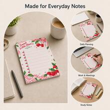 Khối giấy ghi chú xé rời họa tiết kẻ caro anh đào - 50 tờ, 14 x 20 cm, không keo, có dòng kẻ, dùng lập kế hoạch công việc hàng ngày và làm quà tặng để bàn - Một cỡ - Xem 7