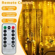 USB Powered Christmas Fairy Lights, 3/2/1m Indoor Decorative Lights, 8 Modes LED Indoor String Lights With Timer Remote Control, Suitable For Christmas, Room, Bedroom, Party, Wedding, Porch Decoration - Warm white light - View 6