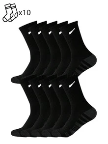 1/5/10/20 Pairs Men's Mid-Calf Socks, Grey Base Striped Design, Sports Anti-Slip Shock-Absorbing Running Socks, Basketball Socks - Multicolor - View 14