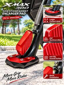 Motorcycle Side Stand Extension Pad, CNC Aluminum Alloy Kickstand Base, Wide Contact Surface Anti-Slip Foot Pad, Scooter Parking Support Accessory, Motorcycle Kickstand Base Protector, Outdoor Riding Accessory - A - View 9