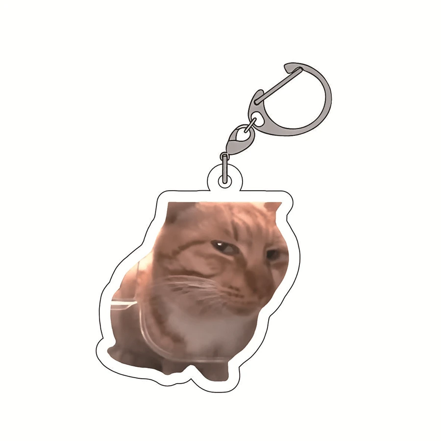 Gantungan Kunci Kucing Gantungan Kunci Emotikon Kucing Lucu Gantungan Kunci Dua Kucing Mengobrol Liontin Kawaii Gantungan Kunci Seru Musim Kembali ke Sekolah - 5 cm - View 1