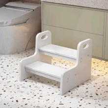 Natural Bamboo Toilet Squatting Stool, Foldable Space-Saving Bathroom Footrest, Home Bathroom Squatting Angle Optimization Toilet Stool - View 2