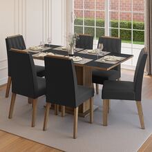 MADESA Dining Table & Chair Sets - Black - View 11